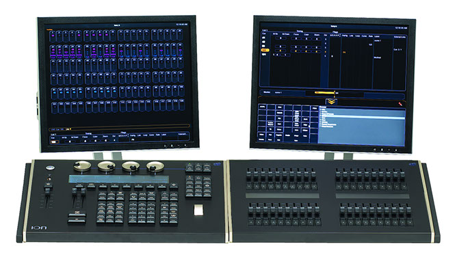 etc ion with 2x20 fader wing